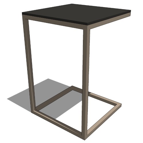 Core Ultimate C Side Table with Fiber Top and Stainless Steel (#051)