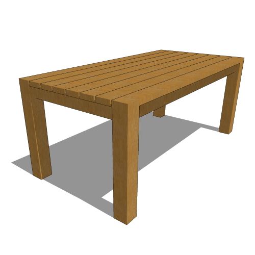 Core Rectangular All Teak Table (#068)