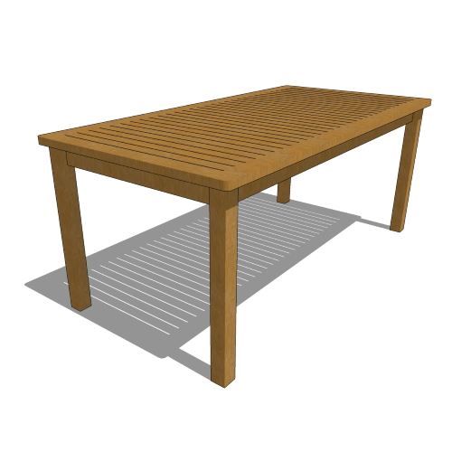 Core Rectangular All Teak Table (#069)
