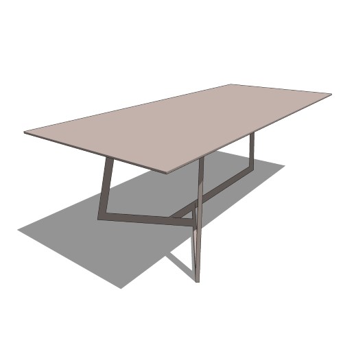 Core Rectangular Ceramic and Stainless Steel Neo Table (#074)