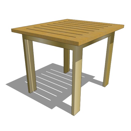 Core Rectangular Extension Table with Stainless Steel Frame (#077)