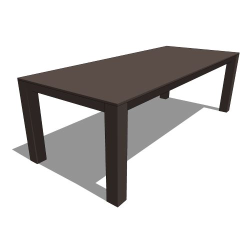 Core Rectangular Fiber and Aluminum Table (#079)