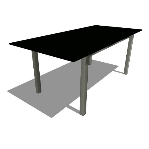 Core Rectangular Fiber and Stainless Steel Extension Table (#080)