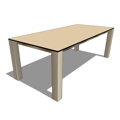 Core Rectangular Fiber and Stainless Steel Non-Interference Table (#081)