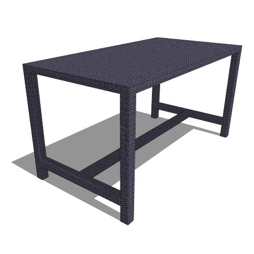 Core Rectangular Polyrattan Table (#082)