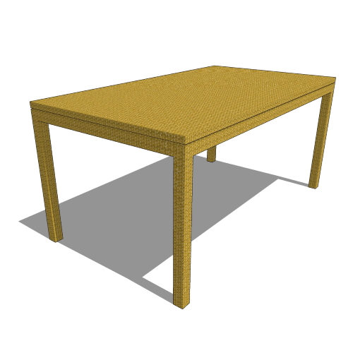 Core Rectangular Polyrattan Table (#083)