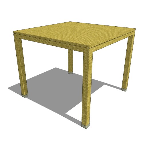 Core Square Polyrattan Table (#097)