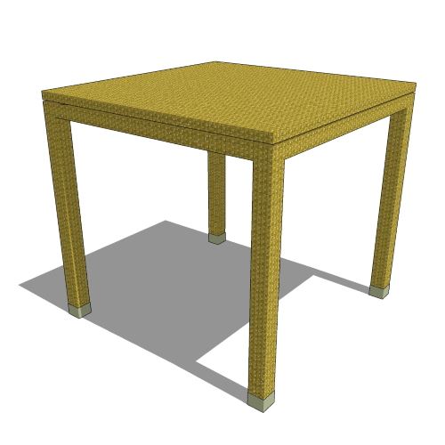 Core Square Teak Top Table with Stainless Steel Legs (#103)