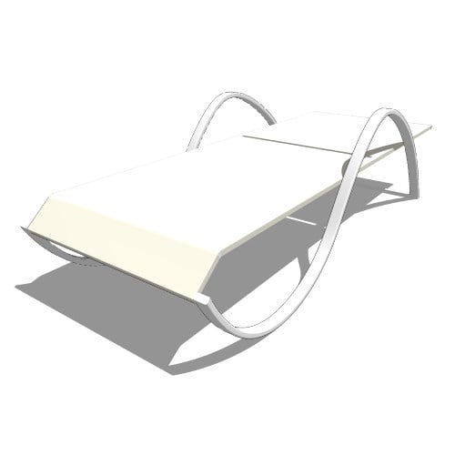 Core Stacking Wave Aluminum Lounge with Arms (#844)