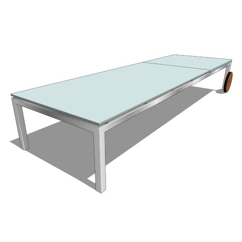 Core Stainless Steel and Sling Chaise Lounge with Wheels (#850 - #854)