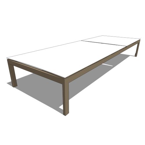 Core Stainless Steel and Sling Lounge with Wheels (#855)