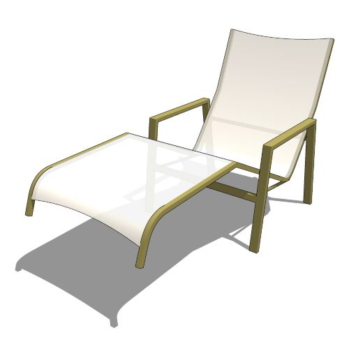 Core Stainless Steel and Teak Zero-G Chair (#859)