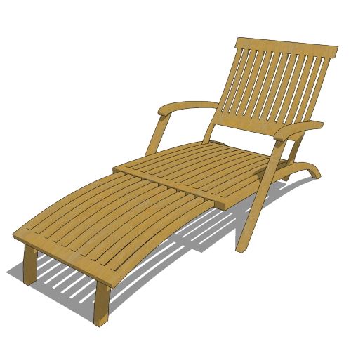 Core Folding Teak Steamer Lounge (#860)