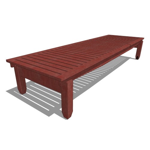 Core Teak Classic Chaise Lounge with Wheels (#873 - #874)