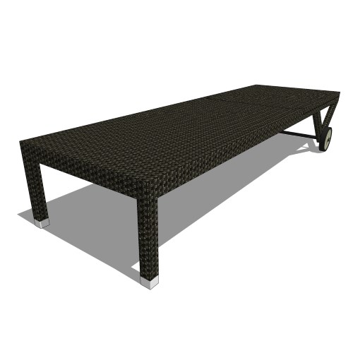 Core Polyrattan and Aluminum Chaise Lounge with Wheels (#883)