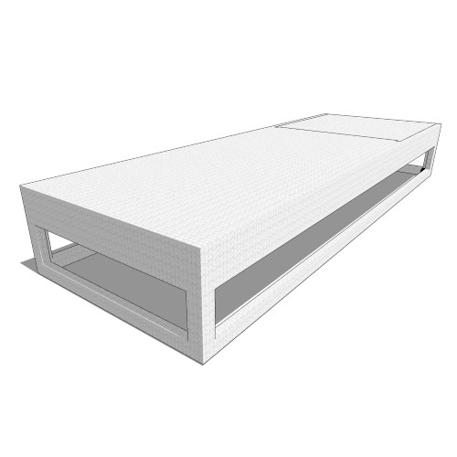 Core Polyrattan and Aluminum Rail Leg Chaise Lounge (#887)