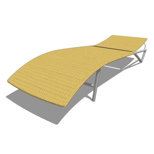 Core Polyrattan and Stainless Steel Curve Chaise Lounge (#891 - #893)