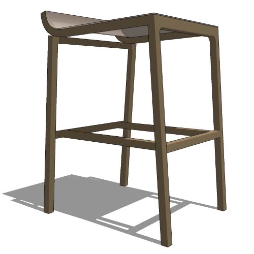 Core Aluminum and Sling Backless Bar Stool (#201)