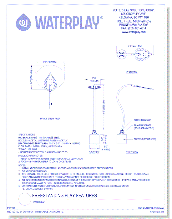 Freestanding Play Features: Waterleaf