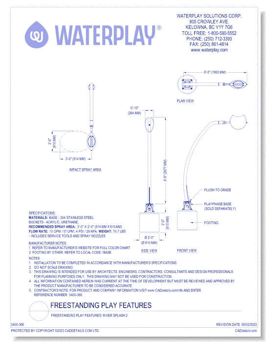 Freestanding Play Features: River Splash 2