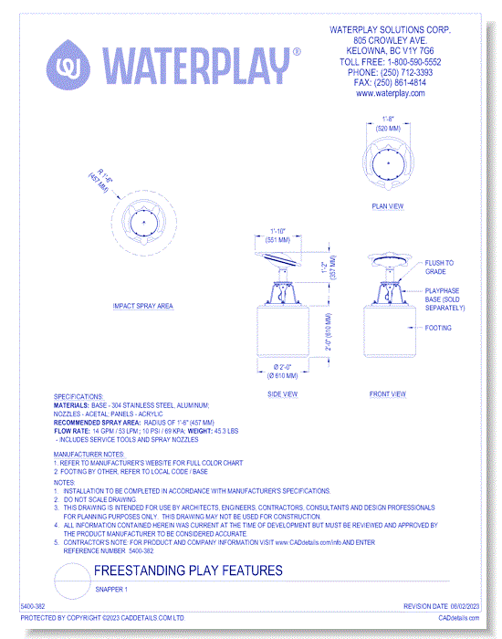 Freestanding Play Features: Snapper 1