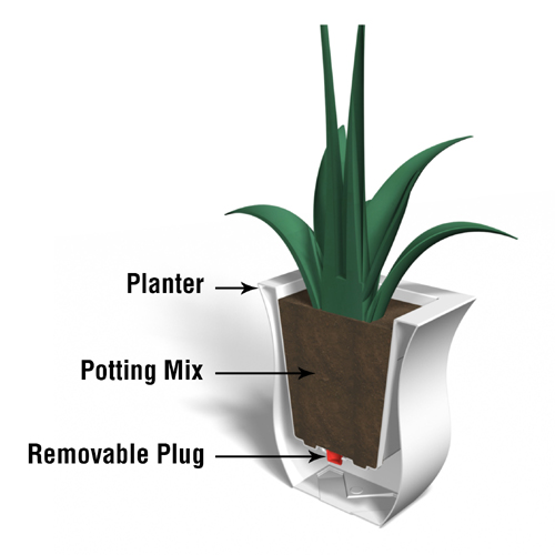 Valencia 16" Patio Planter OtterbineBarebo, Inc. CADdetails