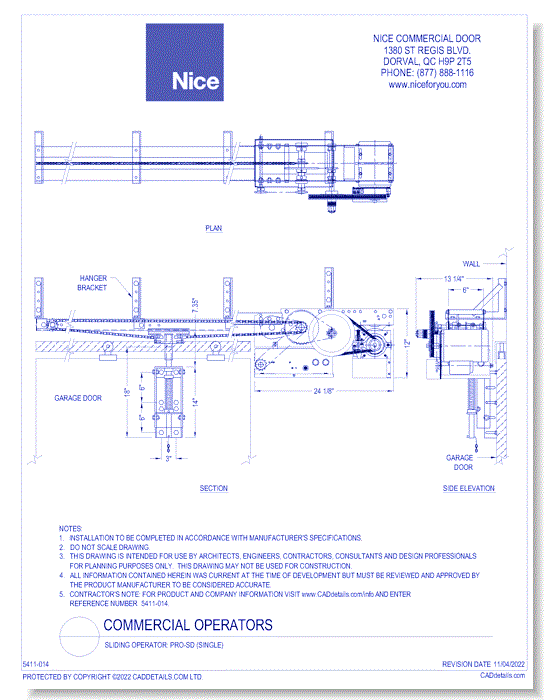 Sliding Operator: PRO-SD (Single)