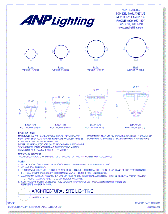 Lantern: LA223 (21")