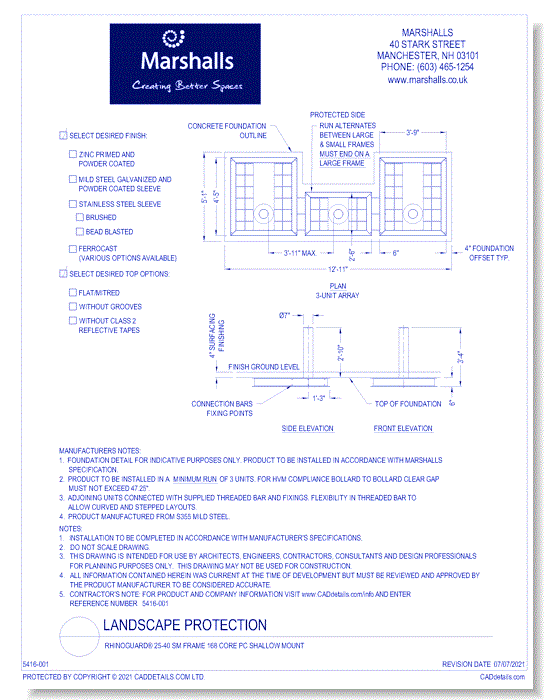 RhinoGuard® 25-40 SM Frame 168 Core PC Shallow Mount