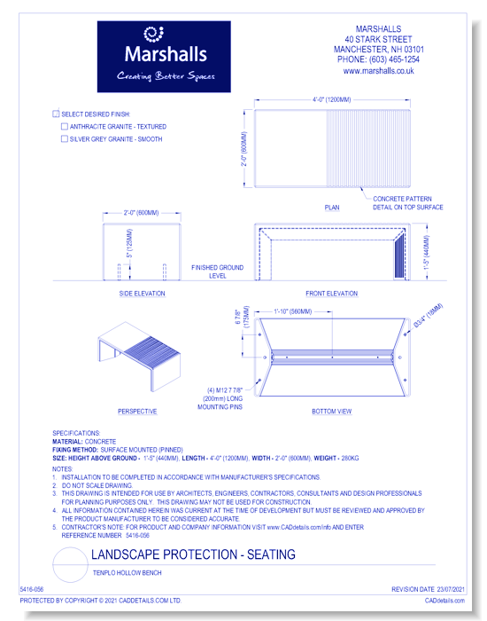 Tenplo Hollow Bench