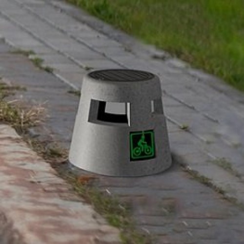 CAD Drawings GridShift Solutions Solar Concrete Bollard: Bullet Solar Concrete Bollard (CS-BOL-BUL-1714)