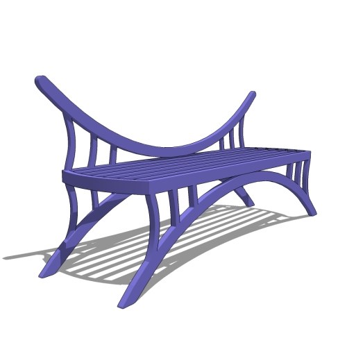 Dragonfly Series Bench w/ Back