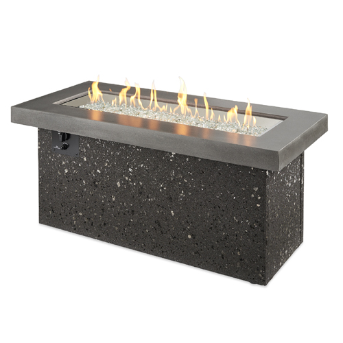 CAD Drawings BIM Models The Outdoor GreatRoom Company Grey Key Largo Linear Gas Fire Pit Table