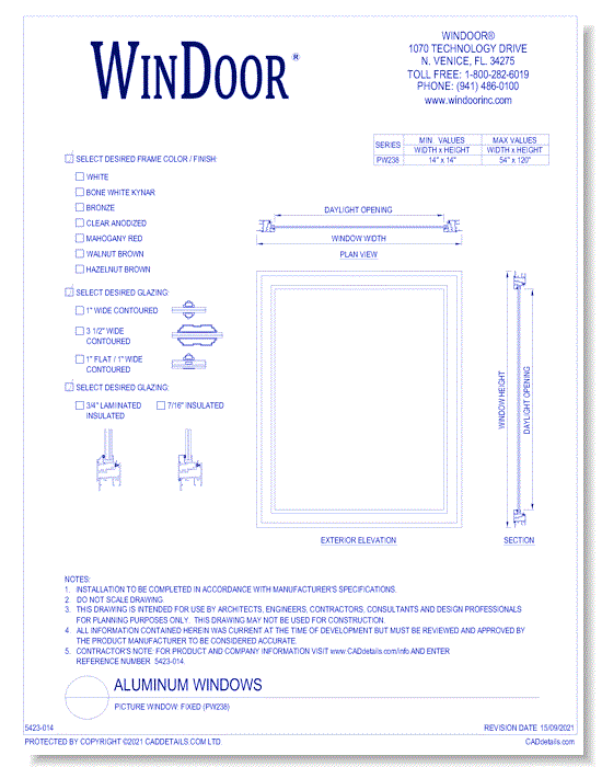 Picture Window: Fixed (PW238)