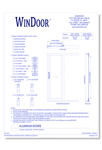 Sliding Glass Door: 1P2T PKT (SGD7000)
