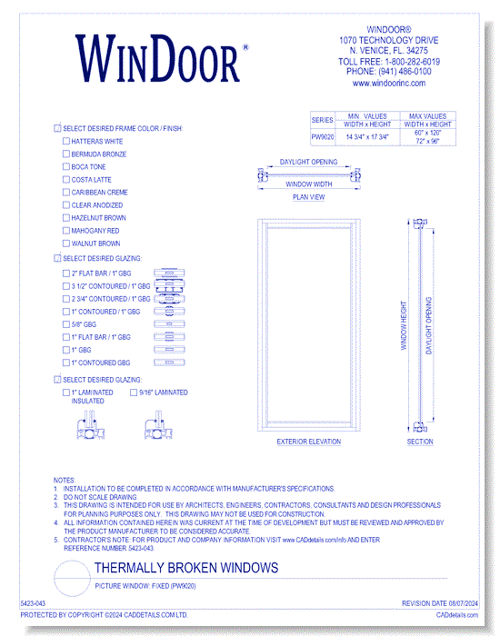 Picture Window: Fixed (PW9020)