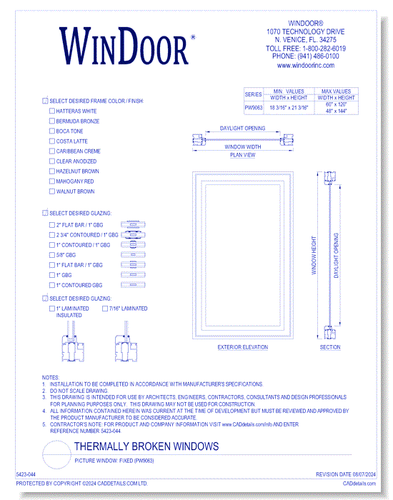 Picture Window: Fixed (PW9063)