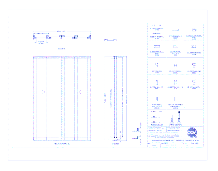 Sliding Glass Door: 4P2T BP (SGD4025A)