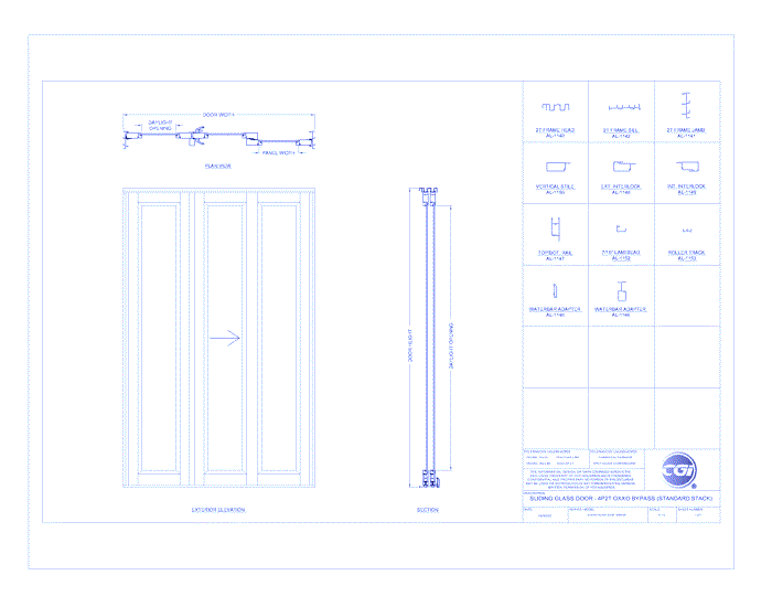 Sliding Glass Door: 4P2T BP (SGD4130A)