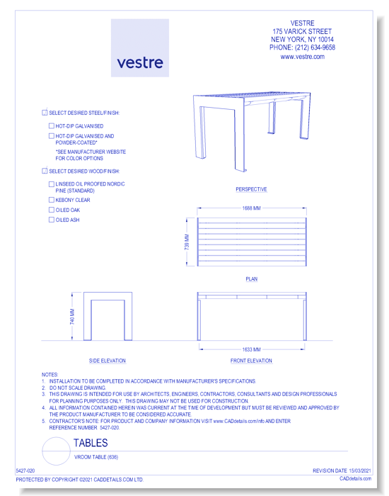 Vroom Table (636)