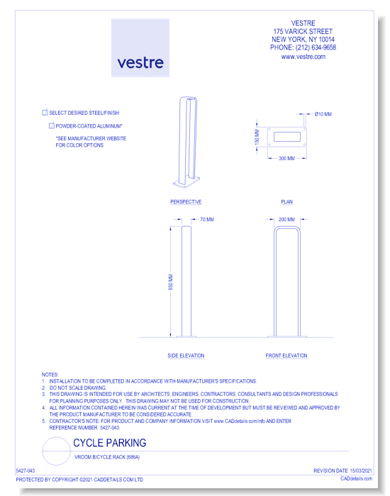 Vroom Bicycle Rack (686A)