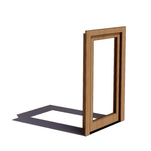 Out-Swing Wood Door: Single Panel