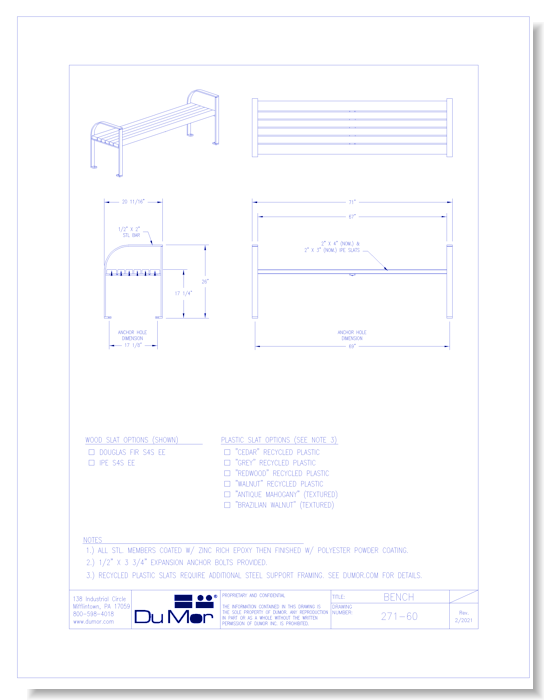 Bench 271-60