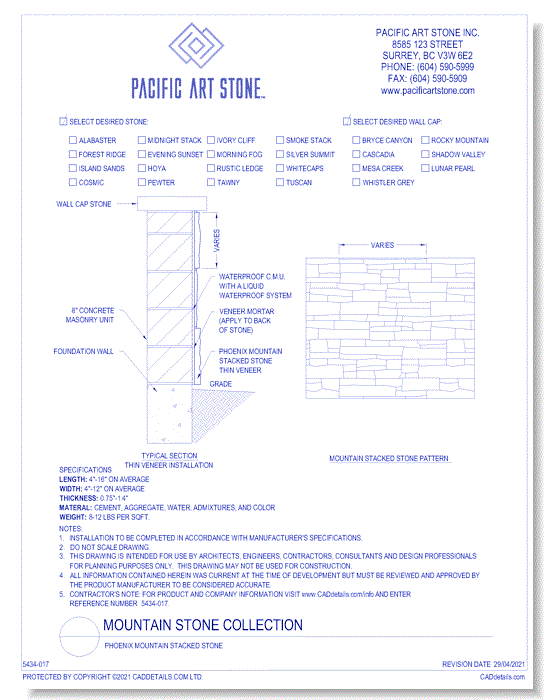 Phoenix Mountain Stacked Stone