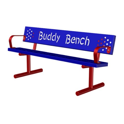 CAD Drawings Knill Site Furnishings (112-6) Steel Bench, 6', Fully Welded, Surface Mount 
