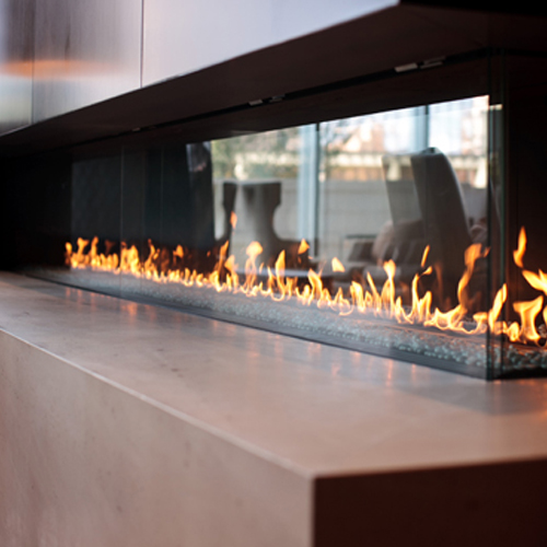 CAD Drawings BIM Models Montigo Fireplaces Custom 12' Single Sided - C-VIEW (C1220) Commercial Gas Fireplace