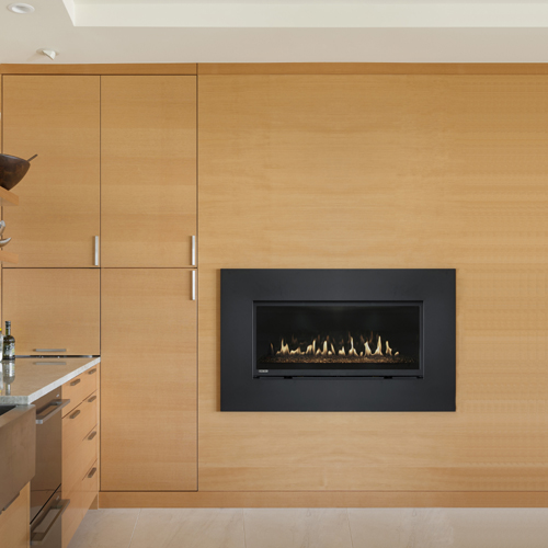 CAD Drawings BIM Models Montigo Fireplaces 42" Single Sided - PHENOM Series (P42DF) Residential Gas Fireplace 