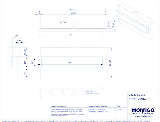 Custom 12' Corner - C-VIEW (C1220CL/CR) Commercial Gas Fireplace