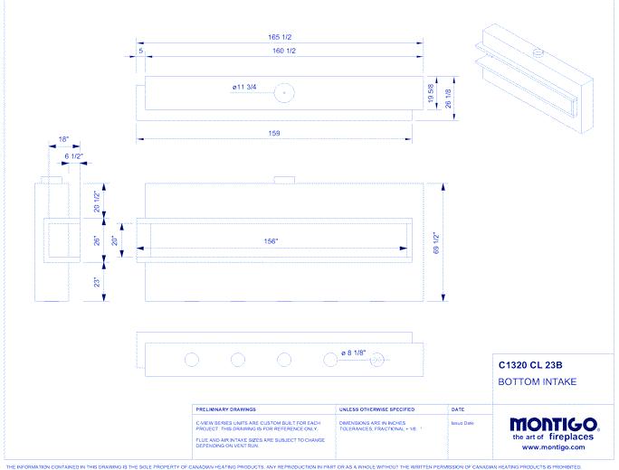 Custom 13' Corner - C-VIEW (C1320CL/CR) Commercial Gas Fireplace