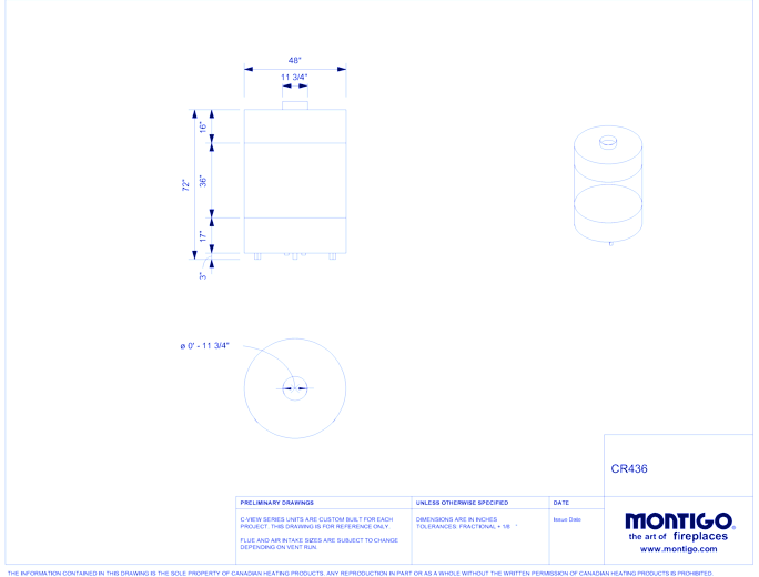 Custom Round - CR4 Series (CR4-436) Commercial Gas Fireplace